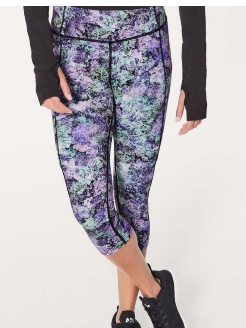 Lululemon | Fast & Free Nulux High Rise Leggings Running Vivid Vision Multi Sz 4
